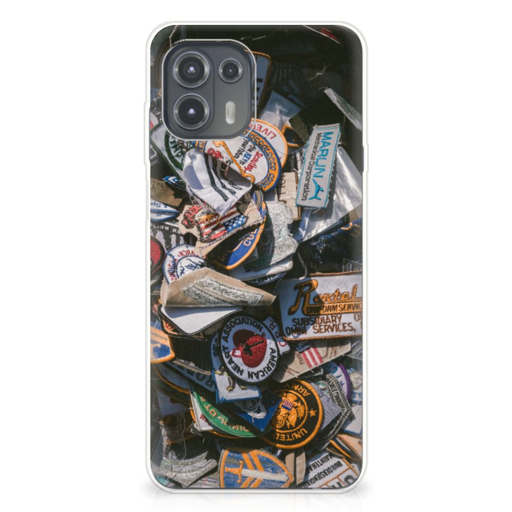 Motorola Edge 20 Lite Siliconen Hoesje met foto Badges B2C Telecom