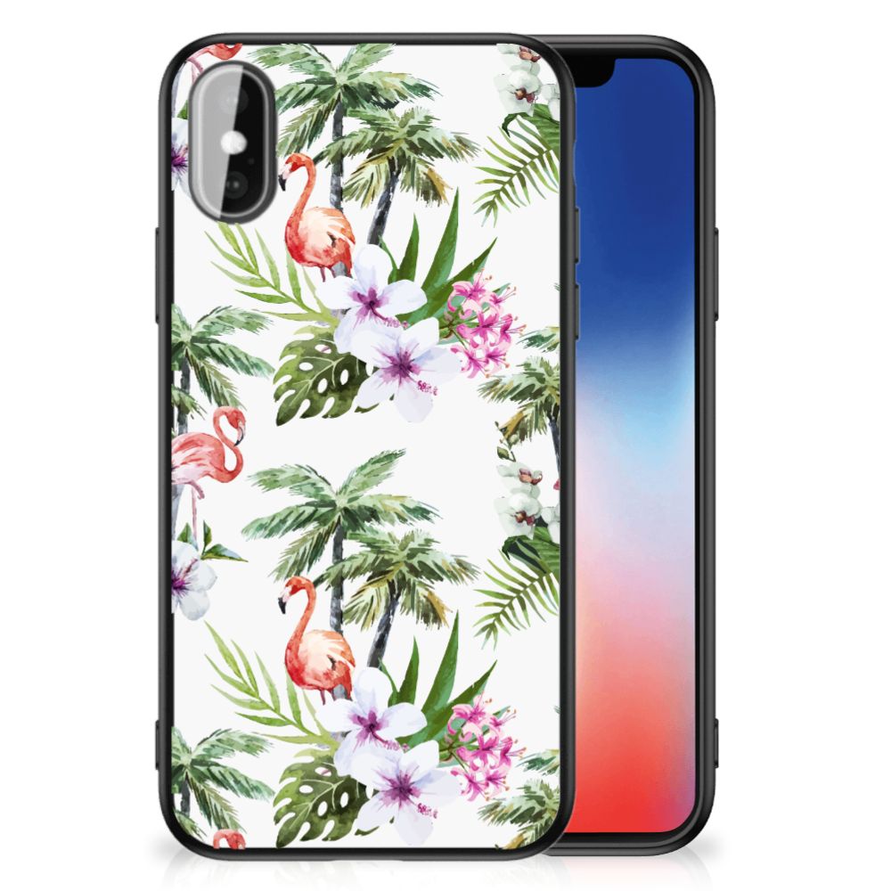 iPhone X | Xs Dierenprint Telefoonhoesje Flamingo Palms