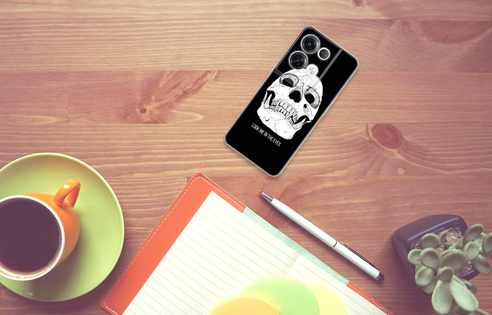 Silicone Back Case OPPO Reno8 Pro Skull Eyes B2C Telecom