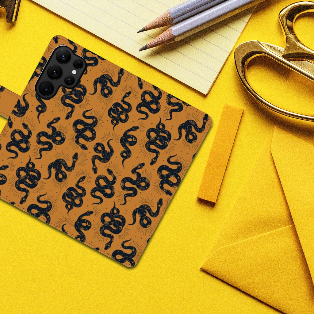 Telefoonhoesje met Pasjes voor Samsung Galaxy S23 Ultra Snakes