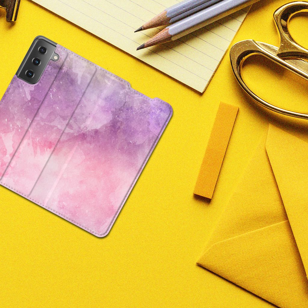 Bookcase Samsung Galaxy S21 Pink Purple Paint - B2C Telecom