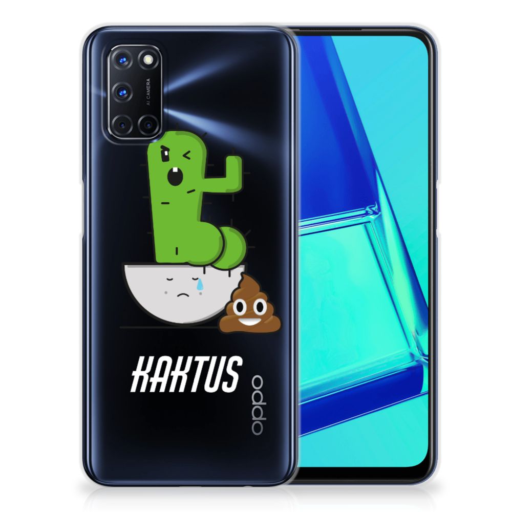 OPPO A52 | A72 Telefoonhoesje met Naam Cactus Poo