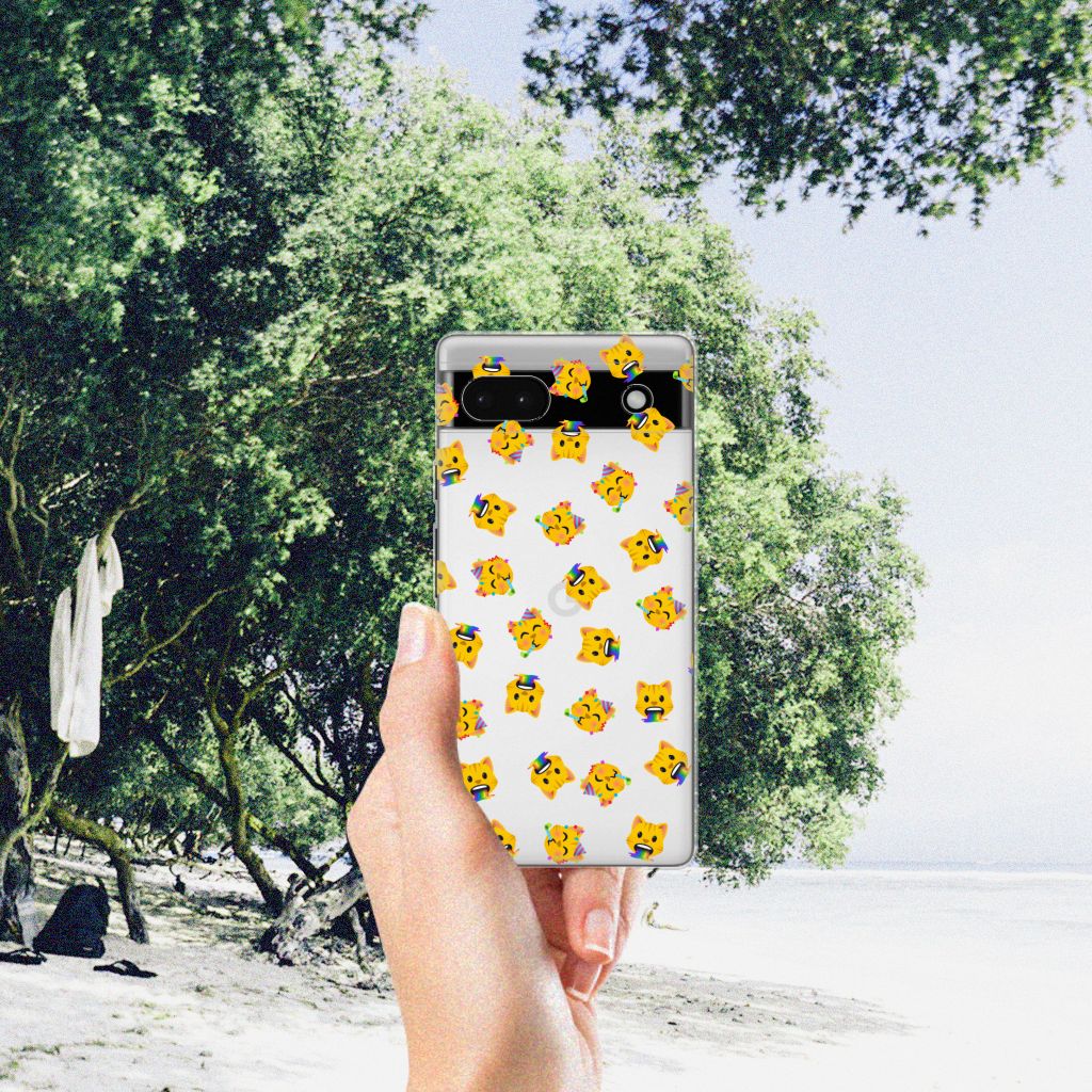 TPU bumper voor Google Pixel 6A Katten Emojis B2C Telecom