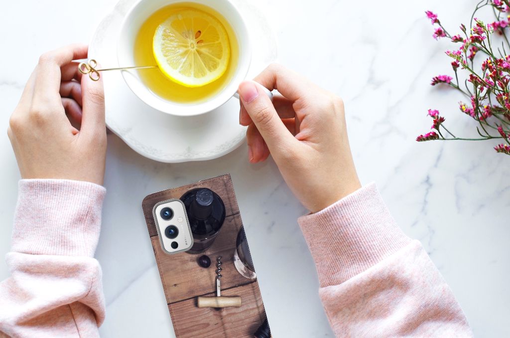 OnePlus 9 Flip Style Cover Wijn - B2C Telecom