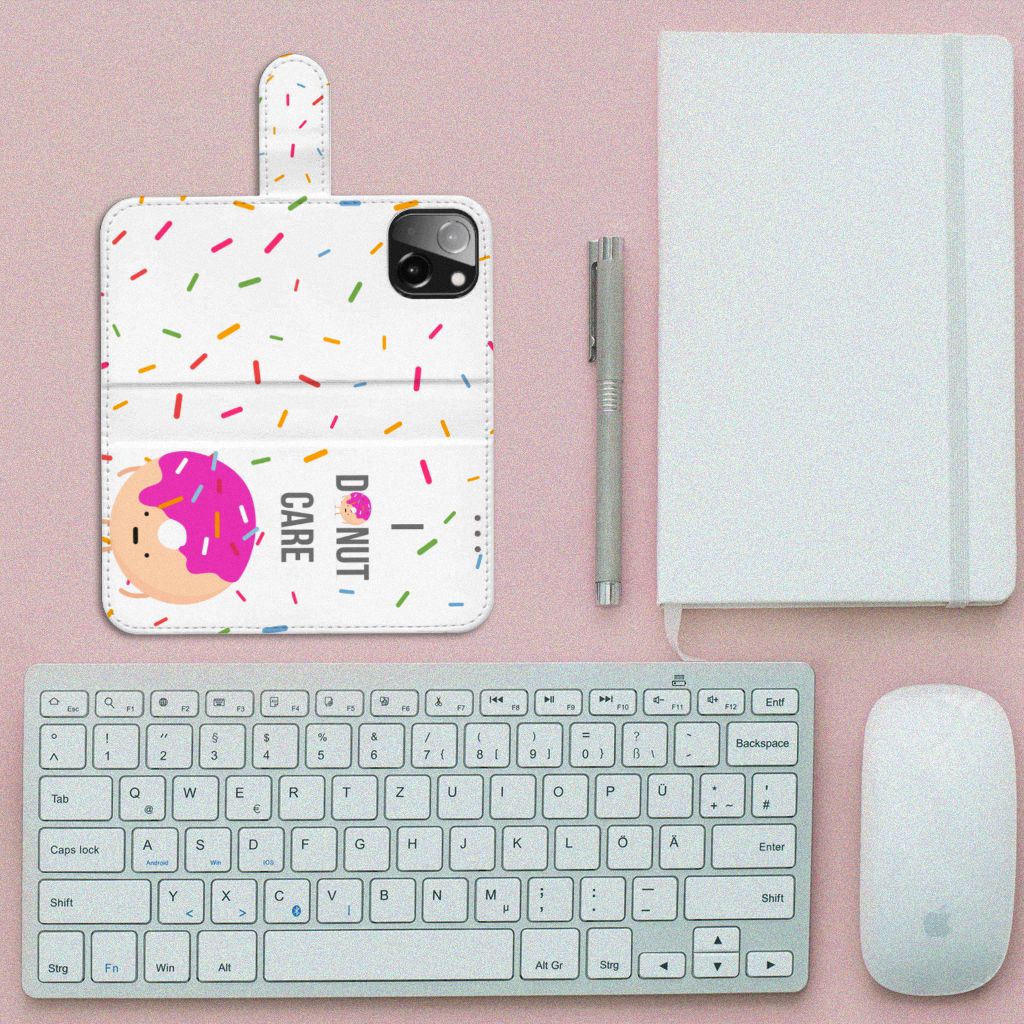 iPhone 13 Mini Book Cover Donut Roze
