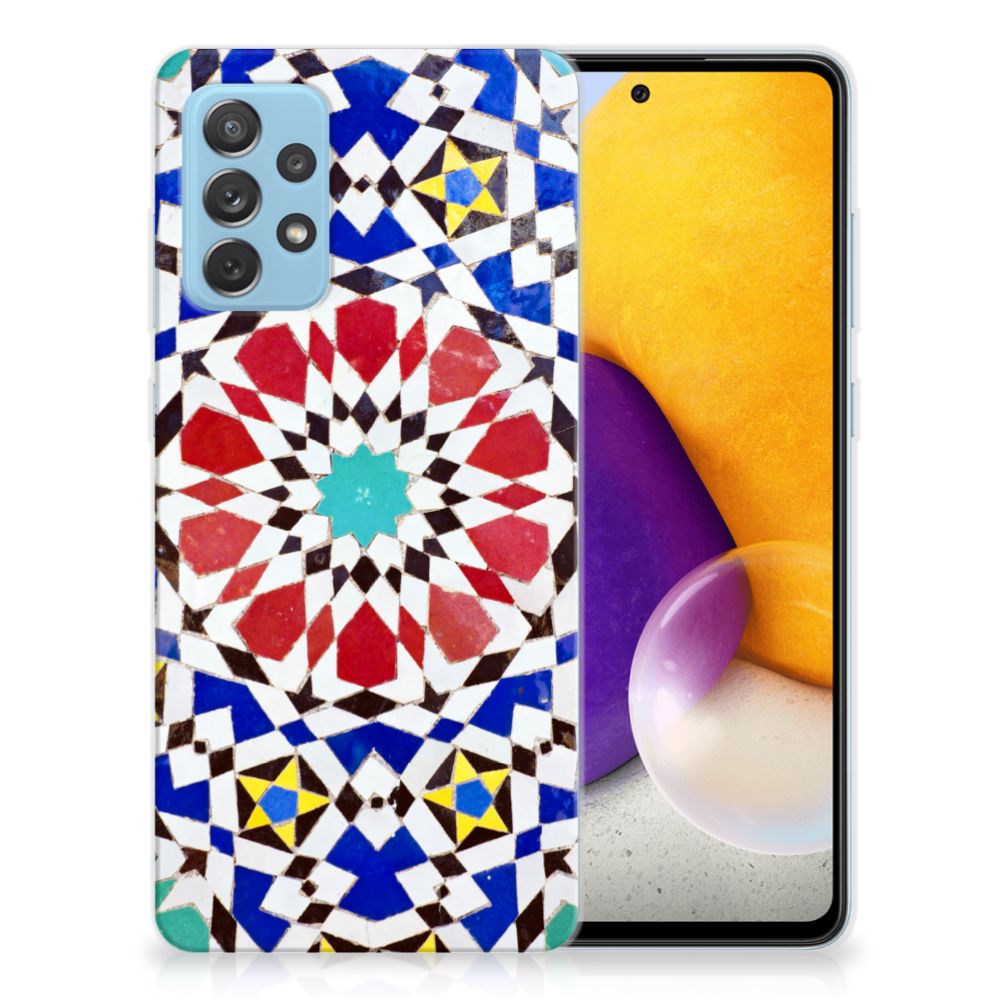 Samsung Galaxy A72 TPU Siliconen Hoesje Mozaïek
