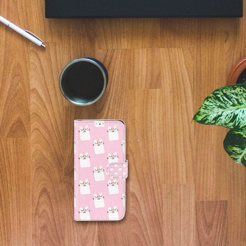Huawei Y6 (2019) Telefoonhoesje met Pasjes Sleeping Cats