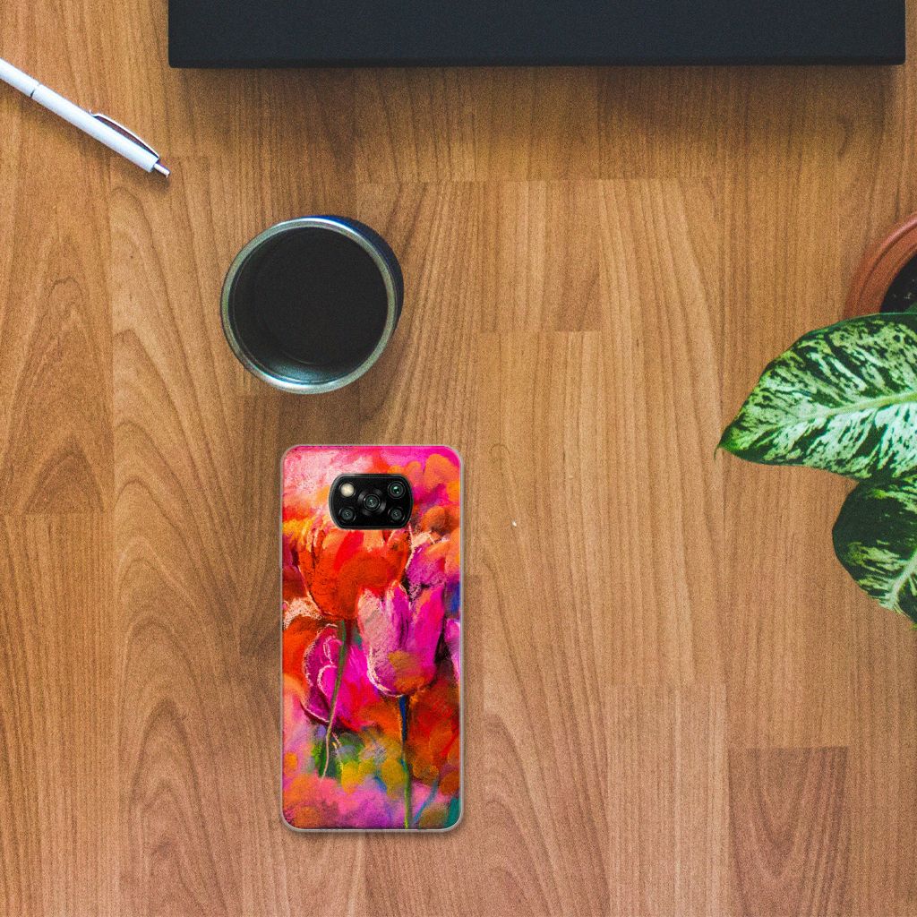 Hoesje maken Xiaomi Poco X3 | Poco X3 Pro Tulips B2C Telecom