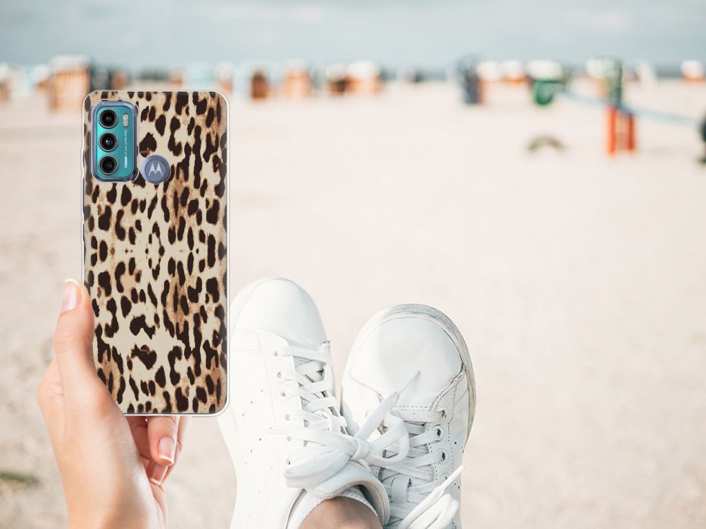 Motorola Moto G60 TPU Hoesje Leopard B2C Telecom