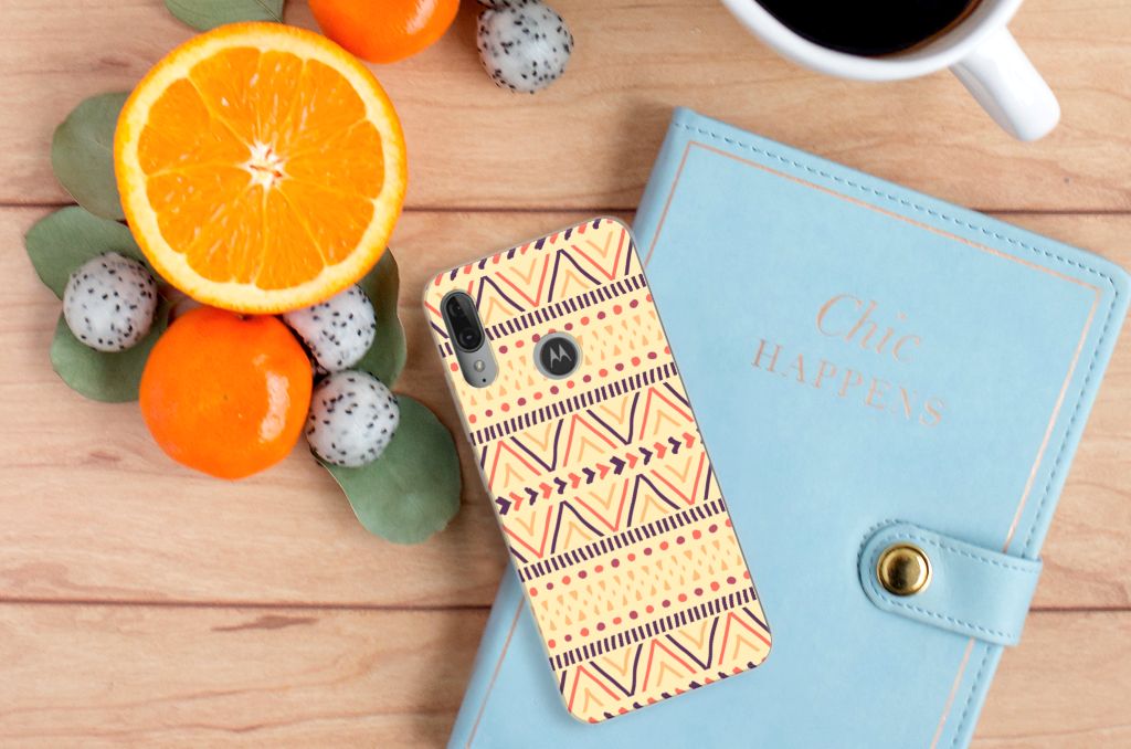 Motorola Moto E6 Plus TPU bumper Aztec Yellow