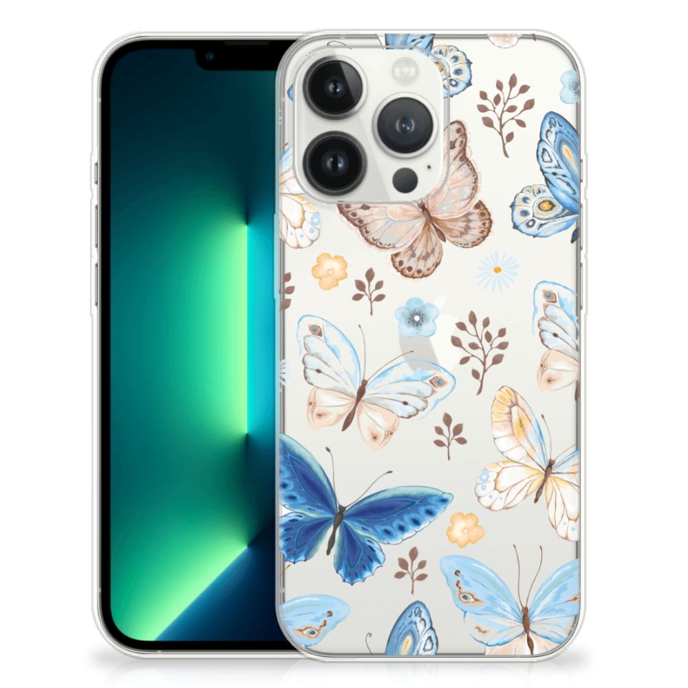 TPU Hoesje voor iPhone 13 Pro Max Vlinder met kleurrijke vlinders design đŧ