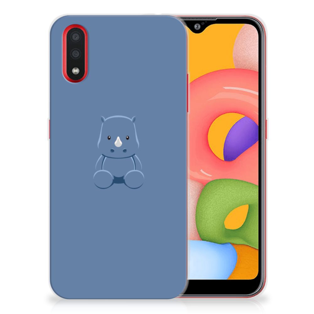 Samsung Galaxy A01 Telefoonhoesje met Naam Baby Rhino