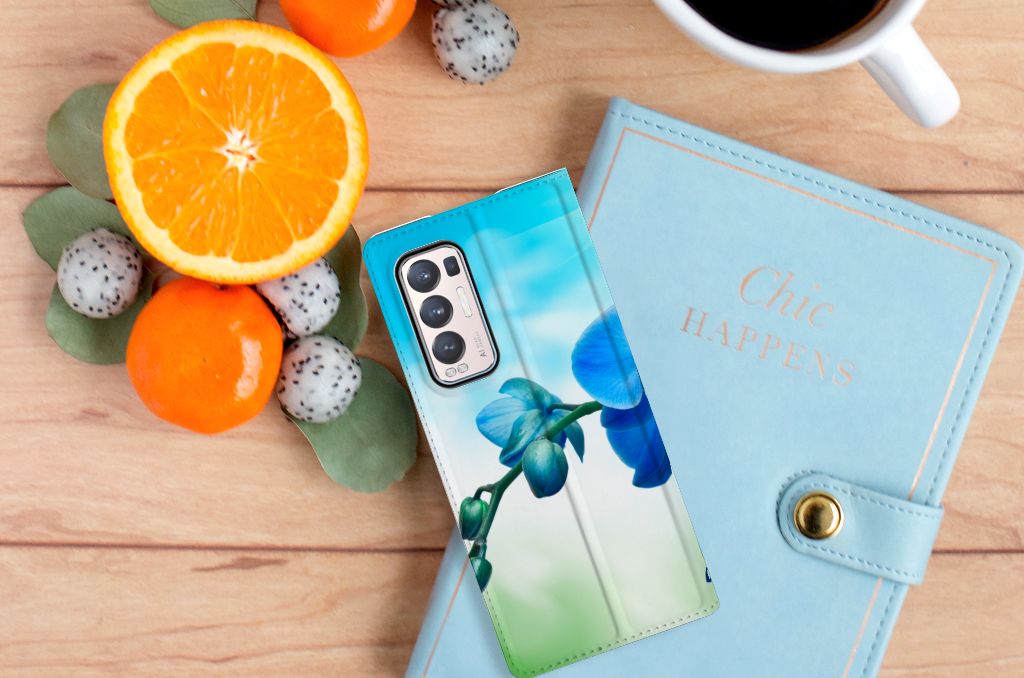 OPPO Find X3 Neo Smart Cover Orchidee Blauw - Cadeau voor je Moeder - B2C Telecom