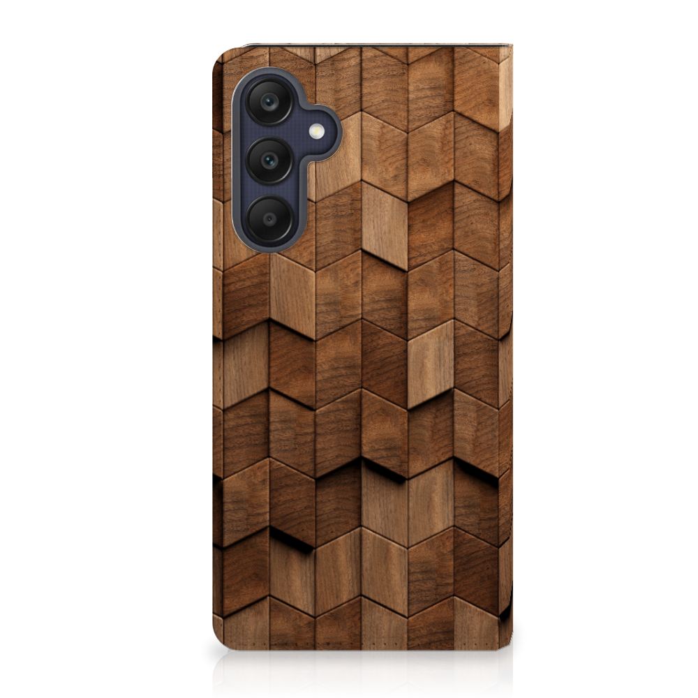 Book Wallet Case voor Samsung Galaxy A25 Wooden Cubes