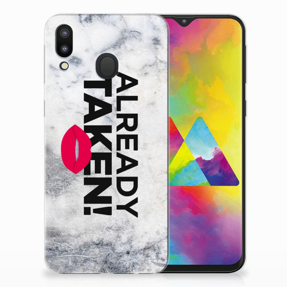 Samsung Galaxy M20 (Power) Siliconen hoesje met naam Already Taken White