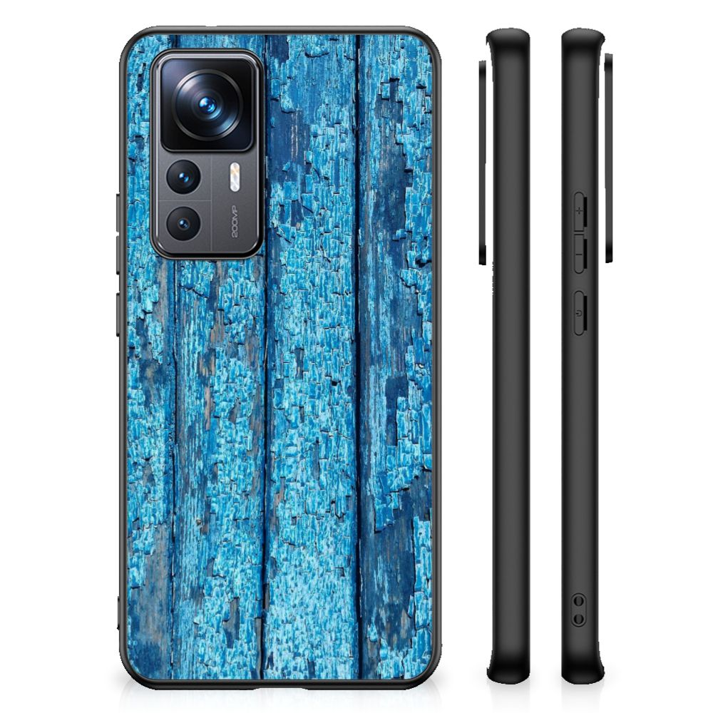 Xiaomi 12T | 12T Pro Houten Print Telefoonhoesje Wood Blue