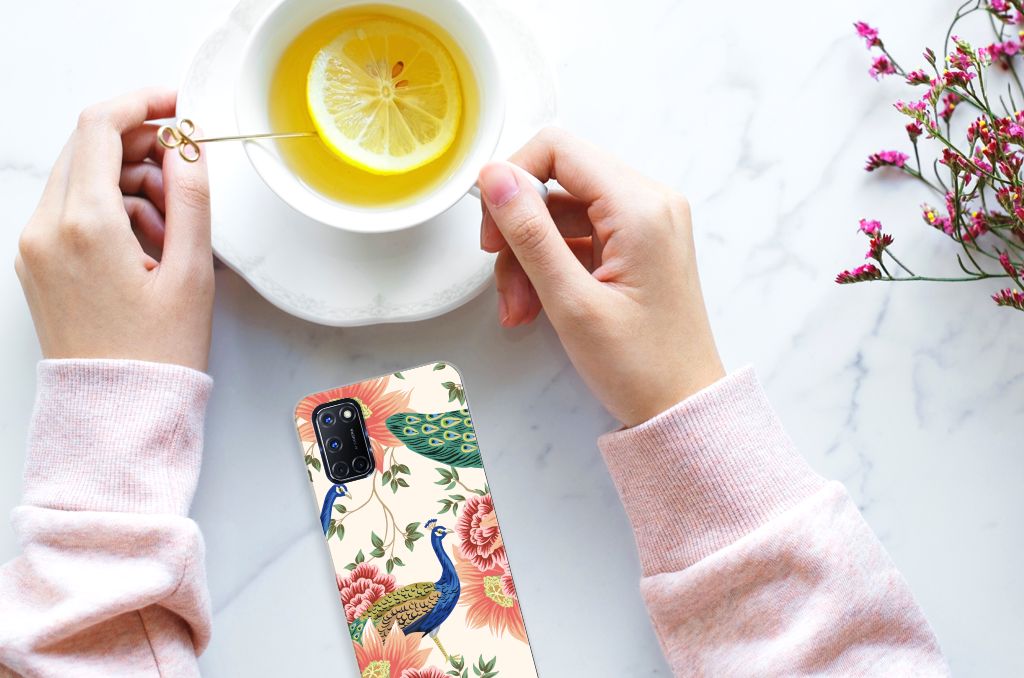 TPU Hoesje voor OPPO A52 | A72 Pink Peacock B2C Telecom