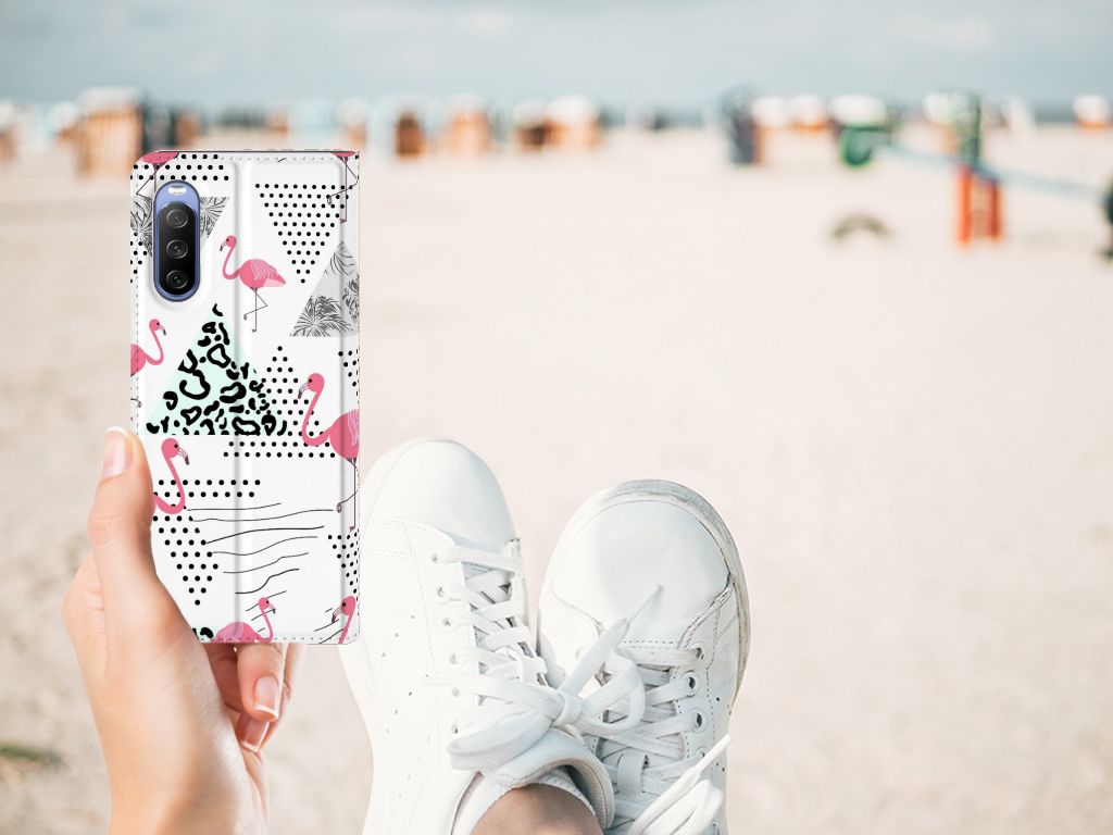 Sony Xperia 10 III Hoesje maken Flamingo Triangle - B2C Telecom