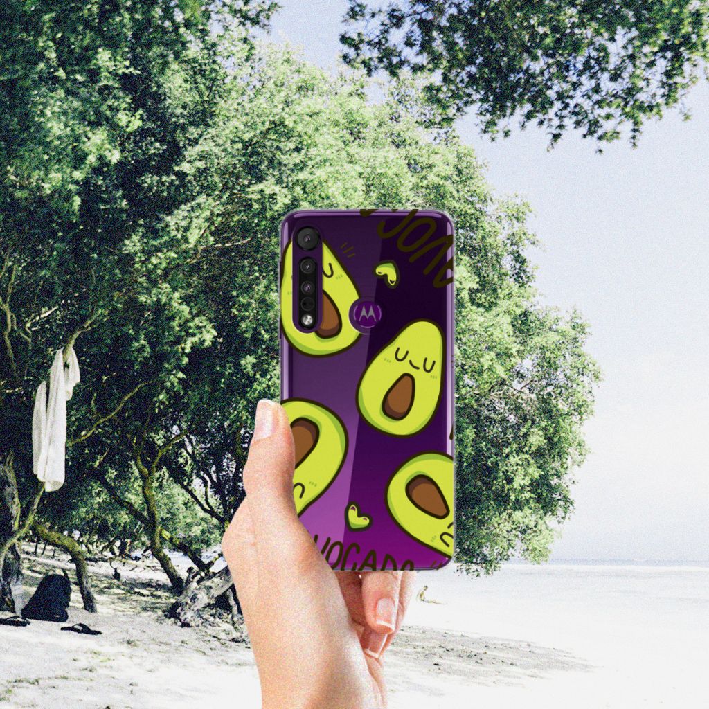 Motorola One Macro Telefoonhoesje met Naam Avocado Singing B2C Telecom
