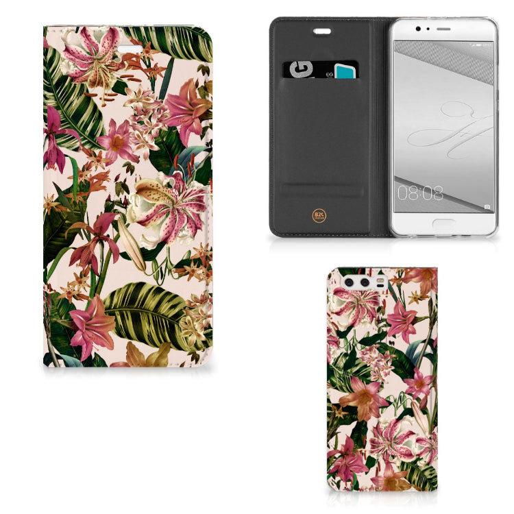 Huawei P10 Plus Smart Cover Flowers