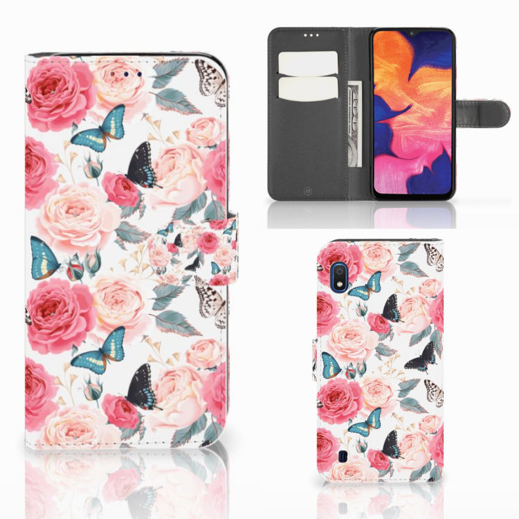 Samsung Galaxy A10 Hoesje Butterfly Roses