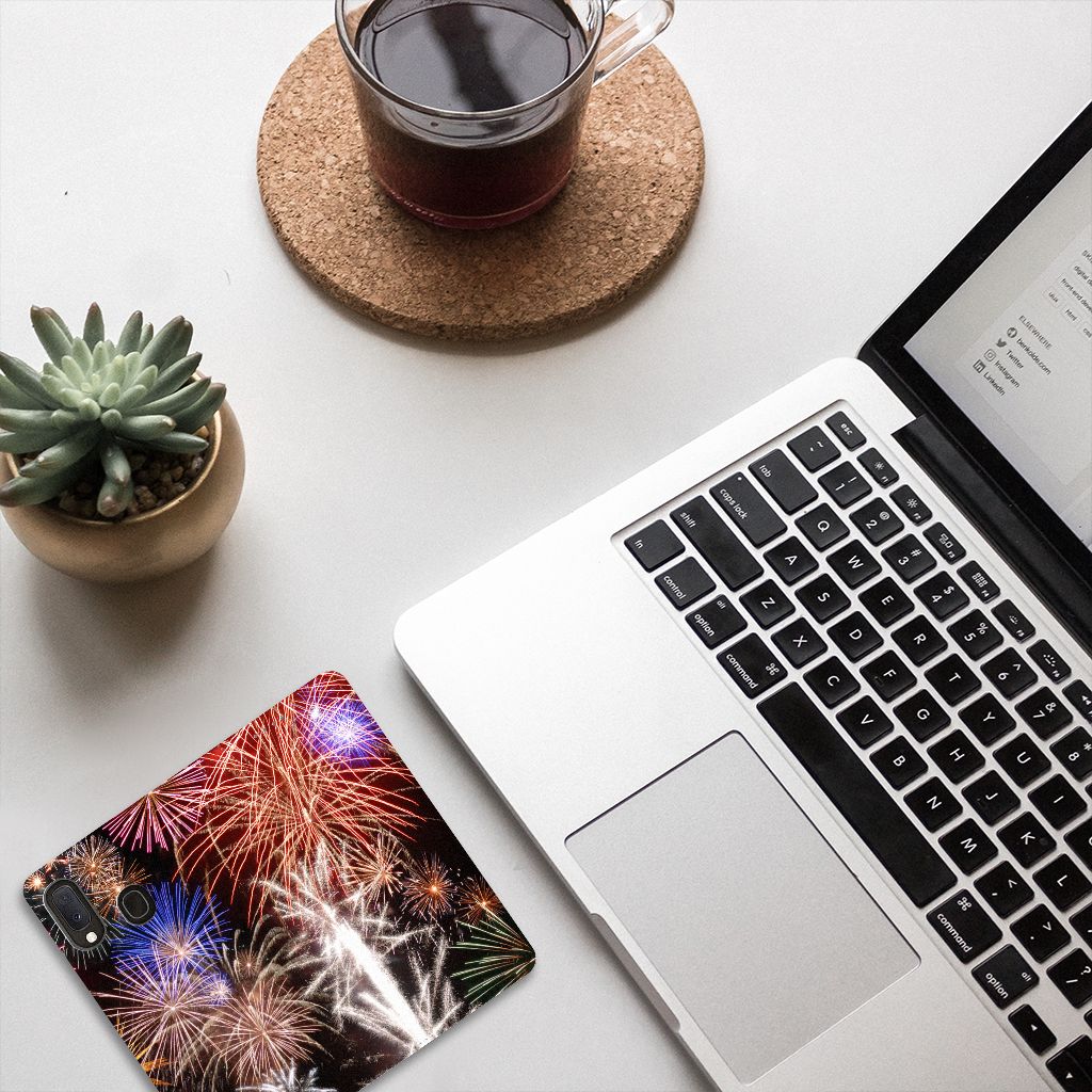 Samsung Galaxy A20e Hippe Standcase Vuurwerk