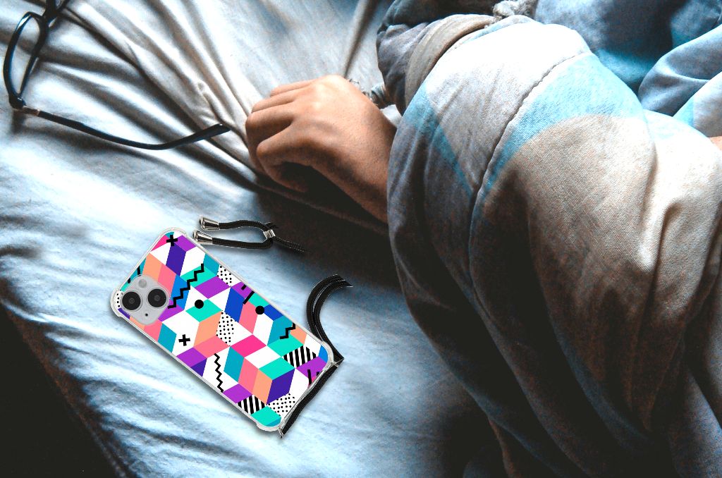 iPhone 14 Plus Shockproof Case Blokken Kleurrijk B2C Telecom