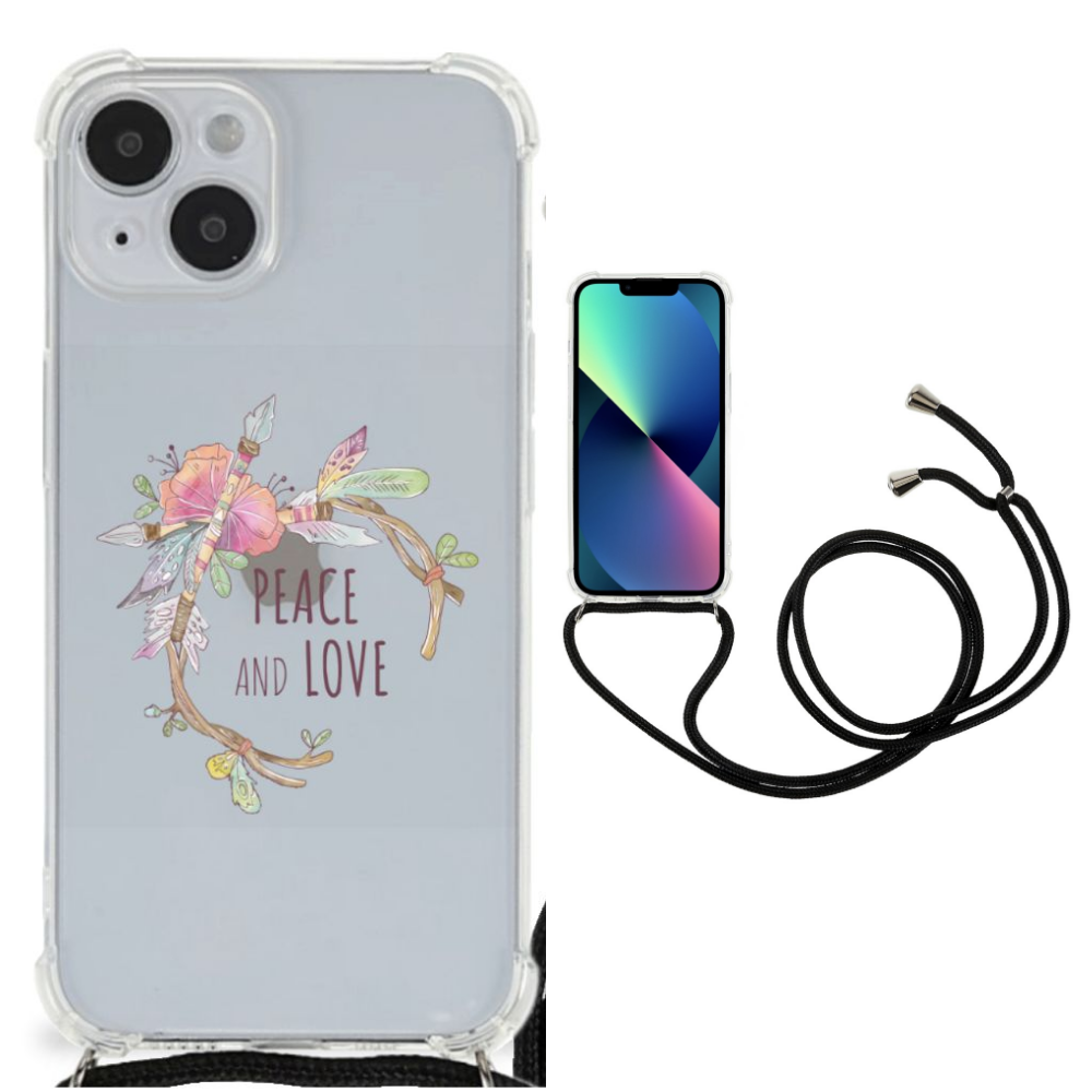 iPhone 14 Stevig Bumper Hoesje Boho Text B2C Telecom