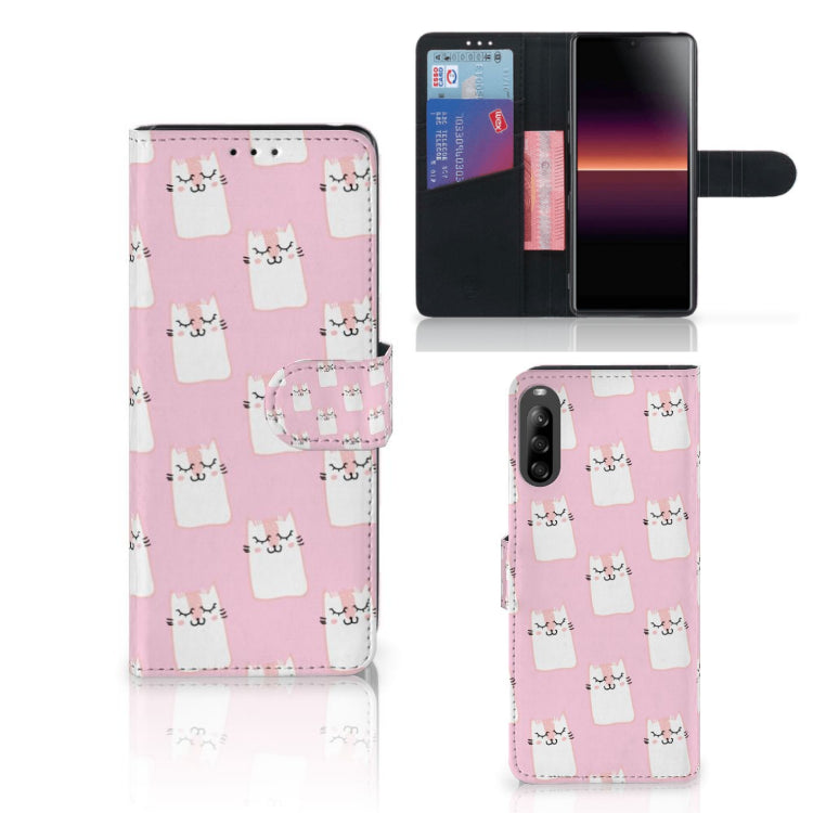 Sony Xperia L4 Telefoonhoesje met Pasjes Sleeping Cats