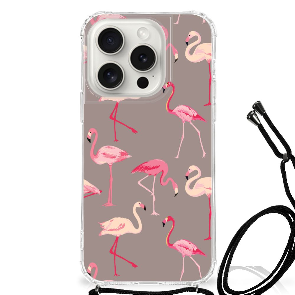 iPhone 15 Pro Case Anti-shock Flamingo