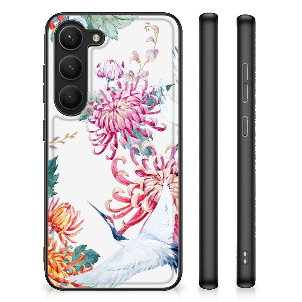 Samsung Galaxy S23 Dierenprint Telefoonhoesje Bird Flowers B2C Telecom