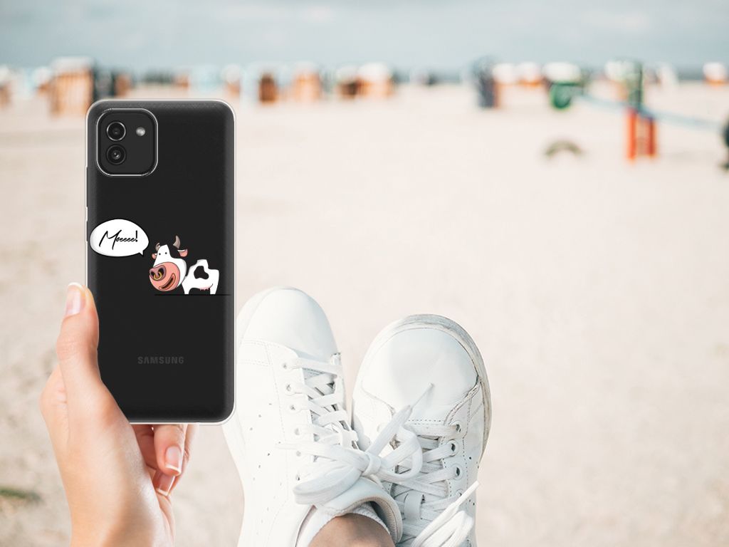 Samsung Galaxy A03 Telefoonhoesje met Naam Cow B2C Telecom