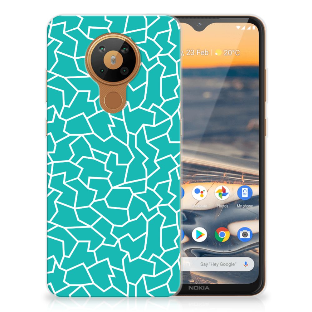 Nokia 5.3 Hoesje maken Cracks Blue B2C Telecom