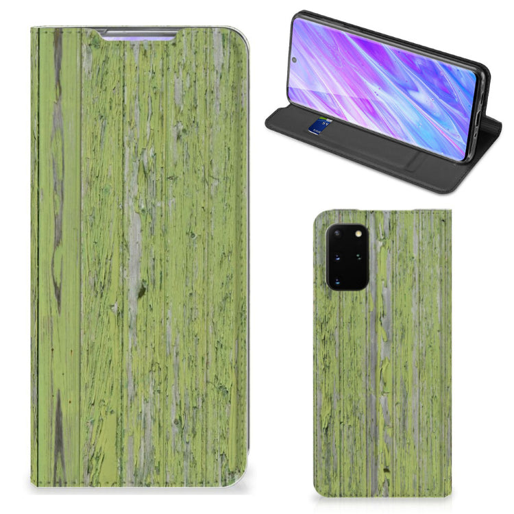 Samsung Galaxy S20 Plus Book Wallet Case Green Wood