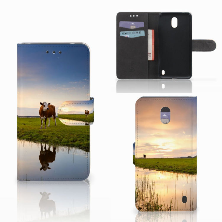 Nokia 2 Telefoonhoesje met Pasjes Koe