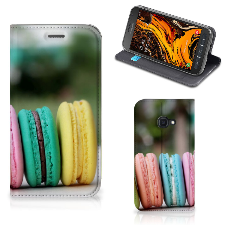 Samsung Galaxy Xcover 4s Flip Style Cover Macarons