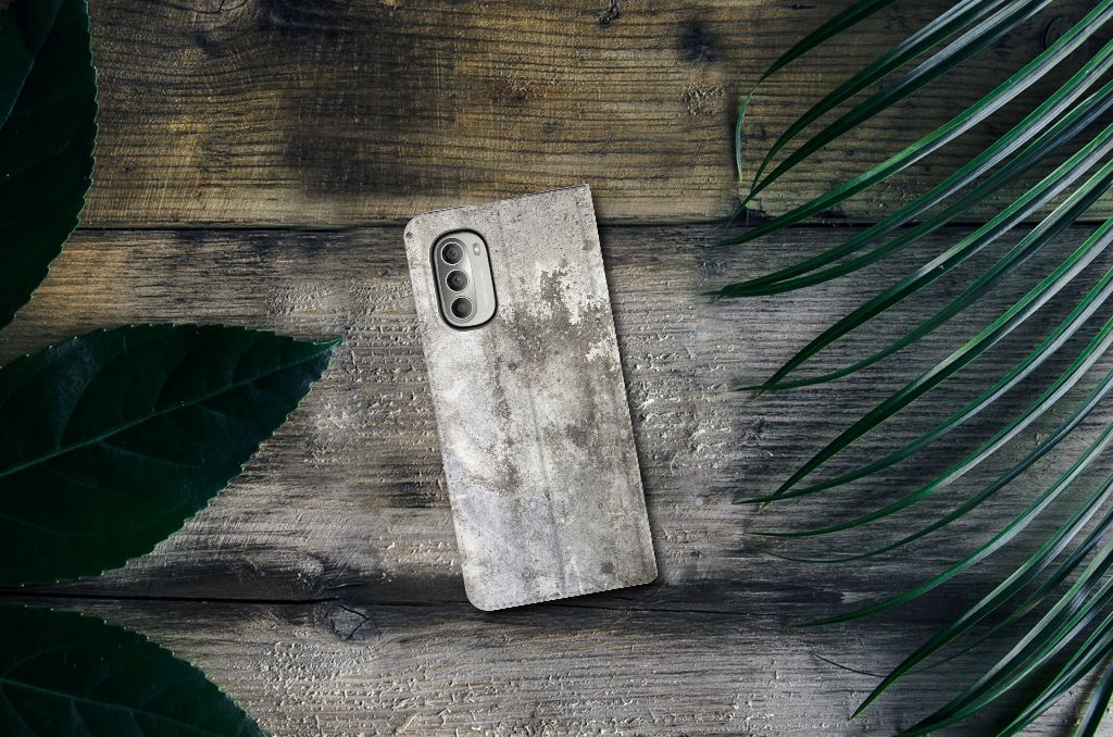 Motorola Moto G51 5G Standcase Beton Print - B2C Telecom