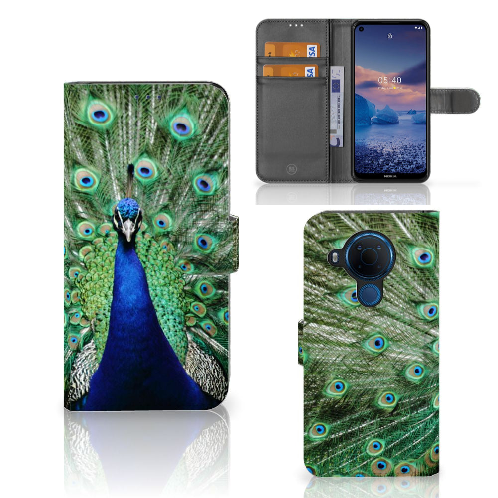 Nokia 5.4 Telefoonhoesje met Pasjes Pauw