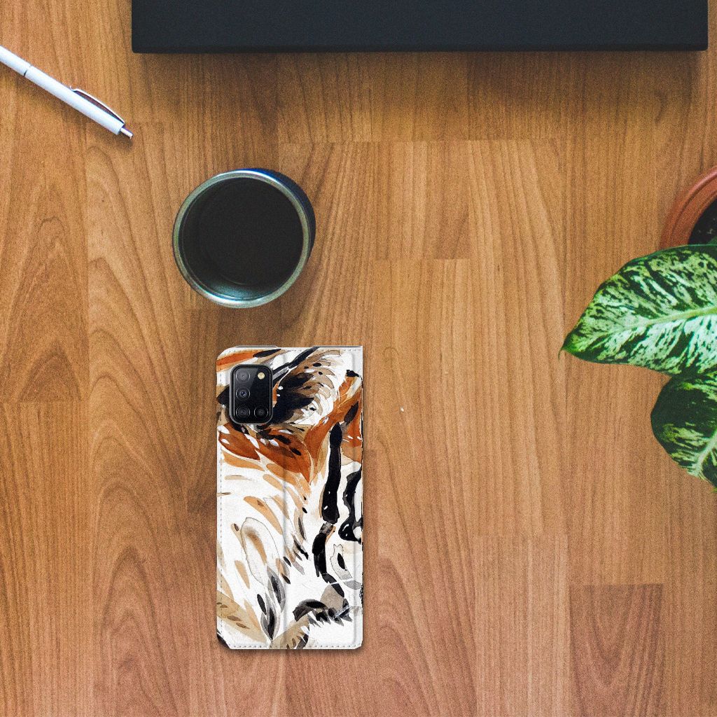 Bookcase Samsung Galaxy A31 Watercolor Tiger - B2C Telecom
