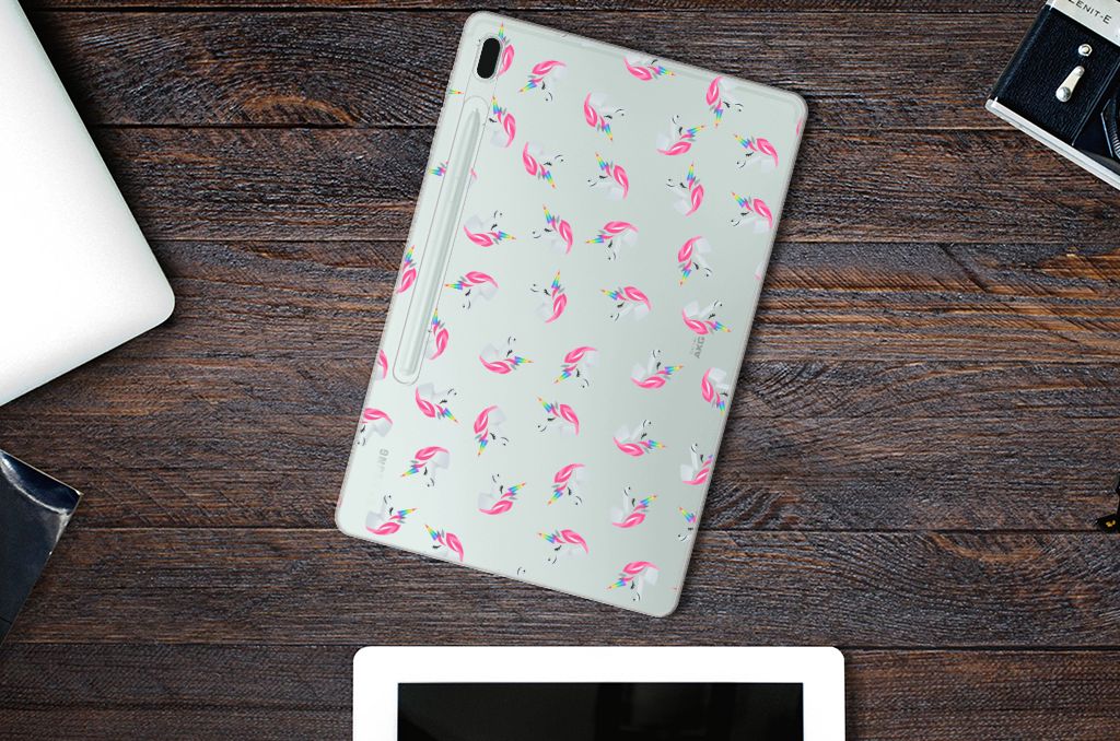 Hippe Hoes voor Samsung Galaxy Tab S7FE Unicorns - B2C Telecom