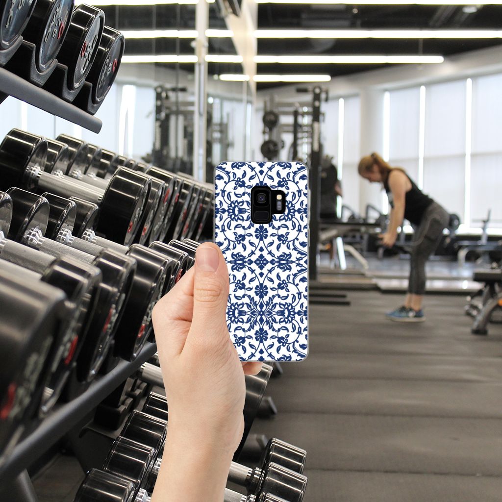 Samsung Galaxy S9 TPU Case Flower Blue