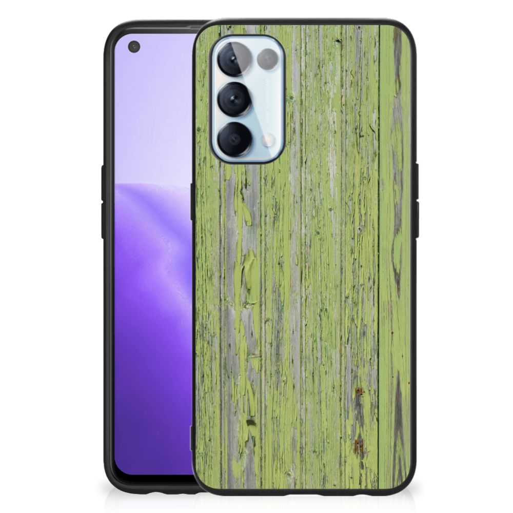OPPO Reno5 5G | Find X3 Lite Houten Print Telefoonhoesje Green Wood