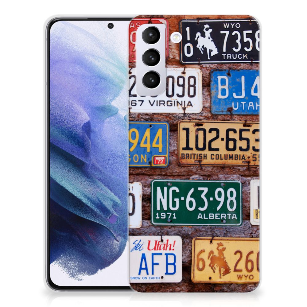 Samsung Galaxy S21 Plus Siliconen Hoesje met foto Kentekenplaten
