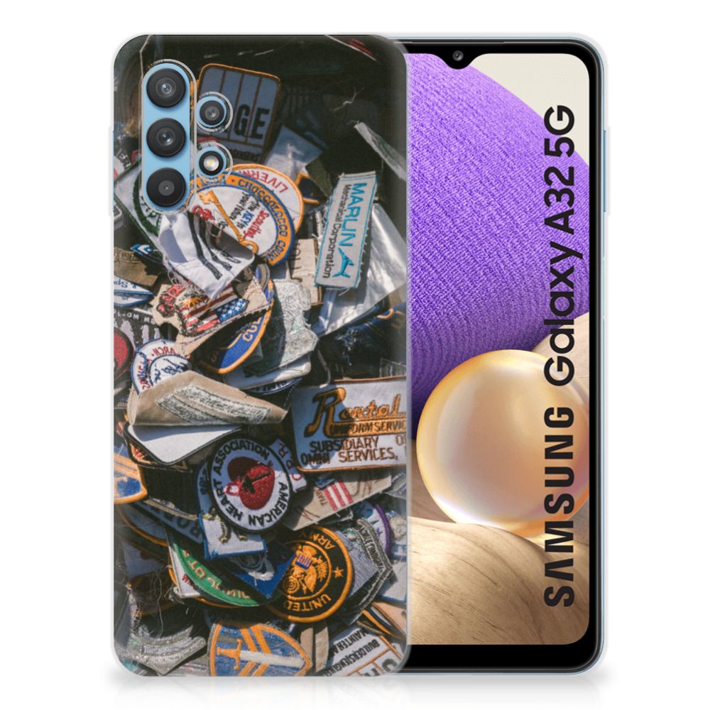 Samsung Galaxy A32 5G Siliconen Hoesje met foto Badges B2C Telecom