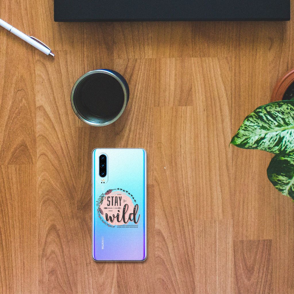 Huawei P30 Telefoonhoesje met Naam Boho Stay Wild