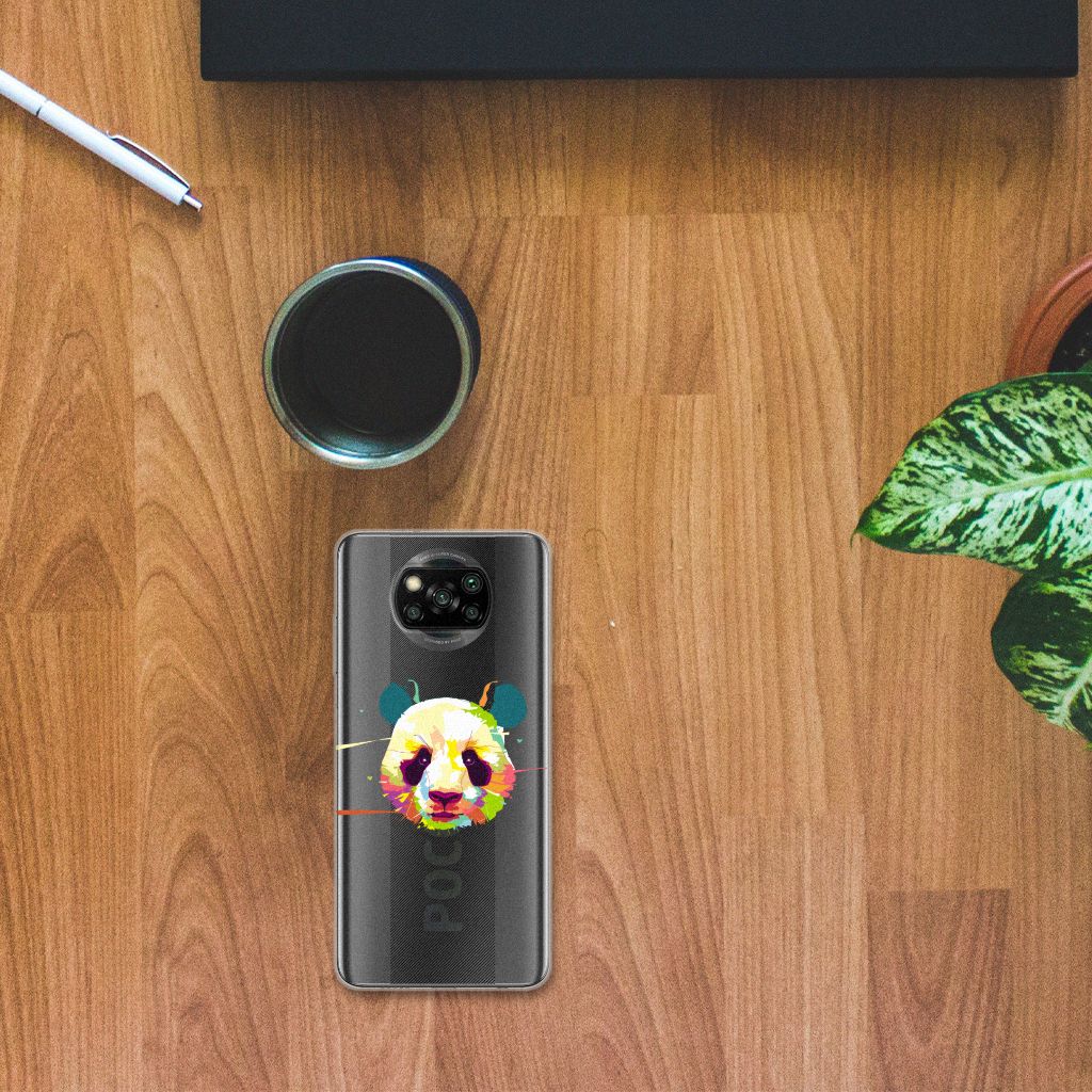 Xiaomi Poco X3 | Poco X3 Pro Telefoonhoesje met Naam Panda Color B2C Telecom