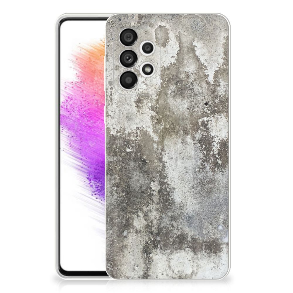 Samsung Galaxy A73 5G TPU Siliconen Hoesje Beton Print B2C Telecom