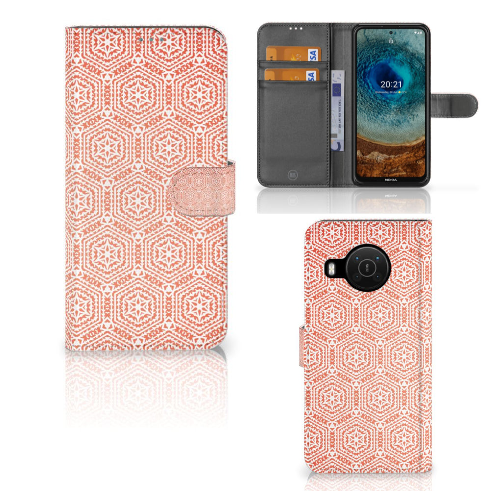 Nokia X10 | Nokia X20 Telefoon Hoesje Pattern Orange