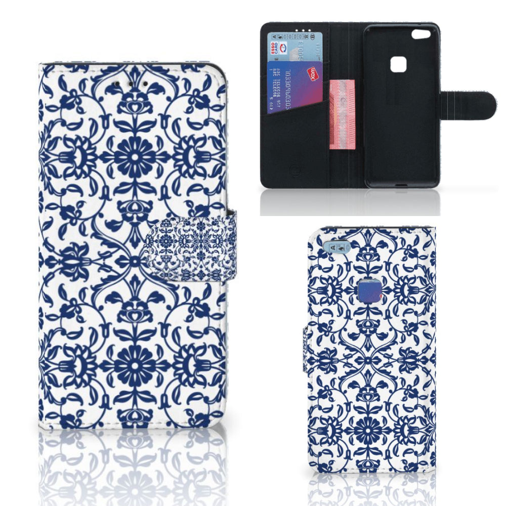 Huawei P10 Lite Hoesje Flower Blue