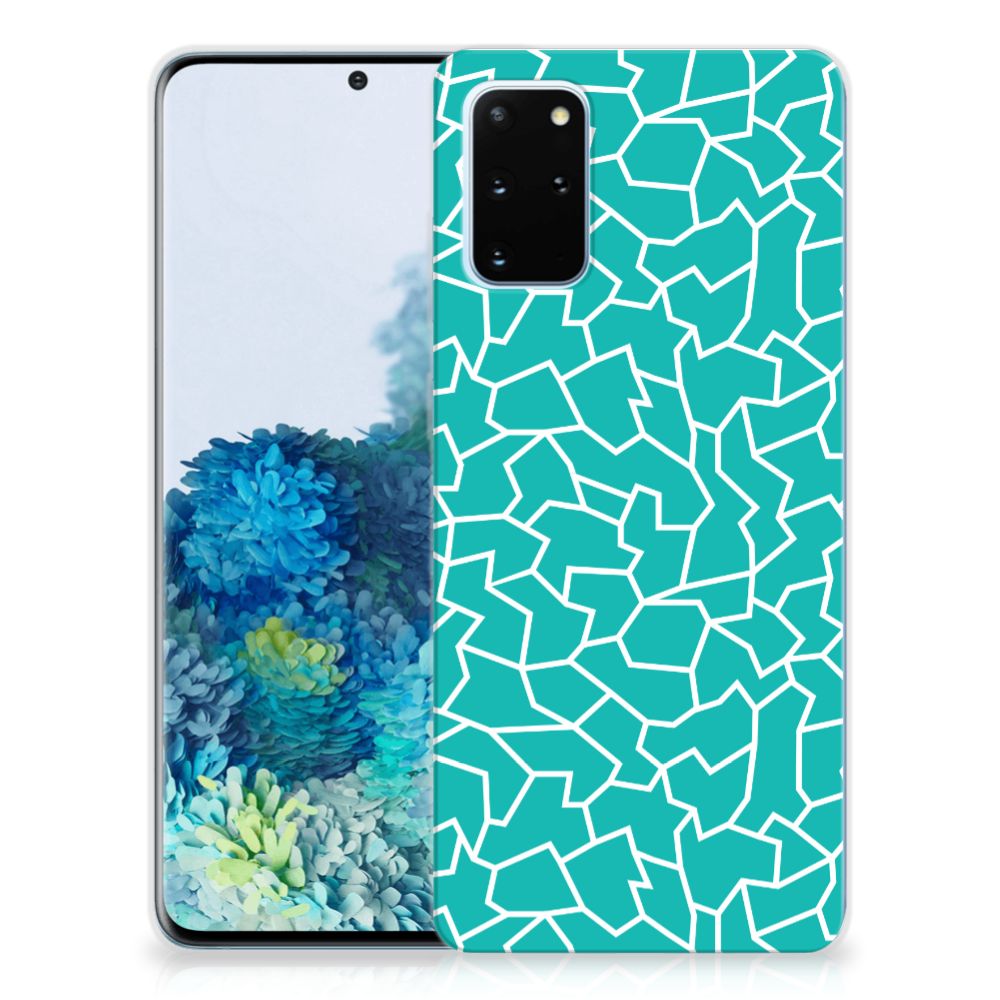 Samsung Galaxy S20 Plus Hoesje maken Cracks Blue B2C Telecom